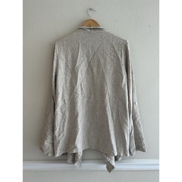 Karen Kane Ivory‎ Cardigan Jacket Size medium relaxed Minimalist with pockets - Picture 3 of 8